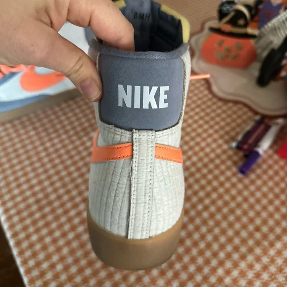 Nike High-Top Sneakers in Blue and Orange BMH blazer